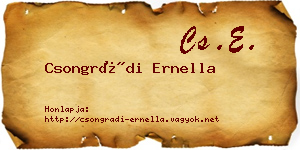 Csongrádi Ernella névjegykártya